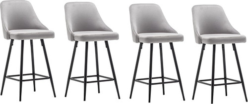Set grey velvet high - set, 4