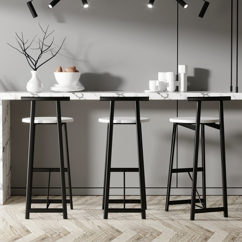 Metal bar stools - 3,