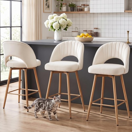 Swivel bar stools - set, 3