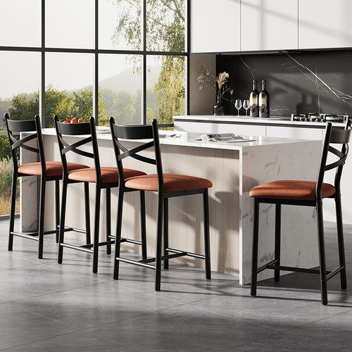Modern brown bar stools - brown,