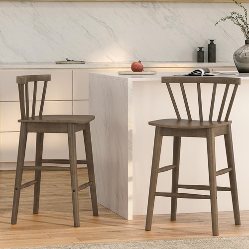 Wood farmhouse bar stools - 24",