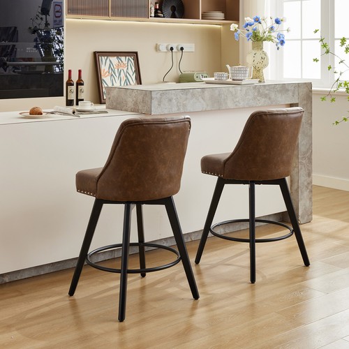 2pcs swivel bar stools counter - swivel,