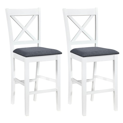 Rubber wood back bar - rubber, x-back