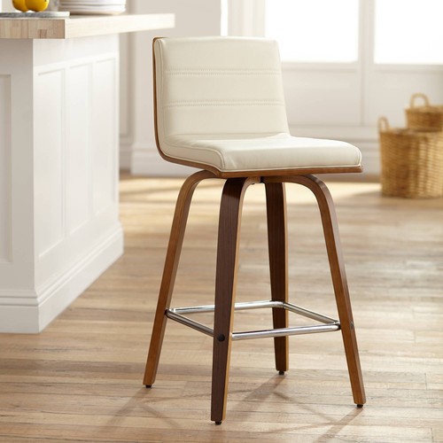Vienna walnut swivel bar stool - walnut,
