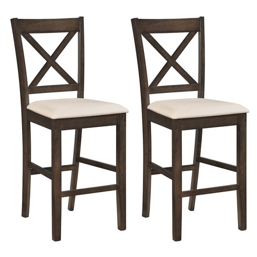 Rubber wood back bar stools - bar,