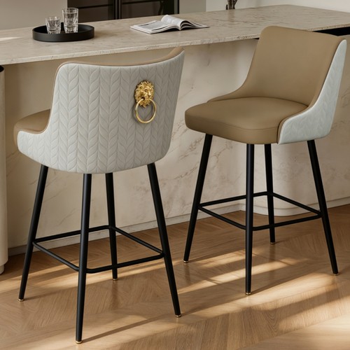 Luxury leather bar stools high - bar,
